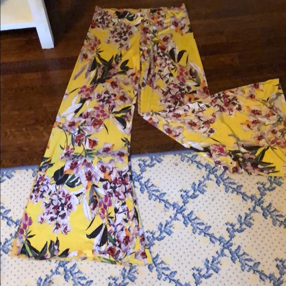 Floral flare pants